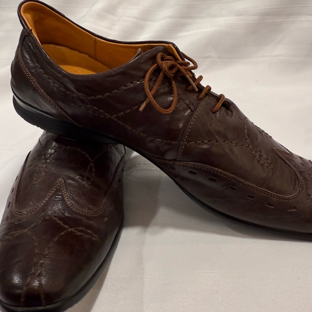 Elegant Brown Leather Oxfords